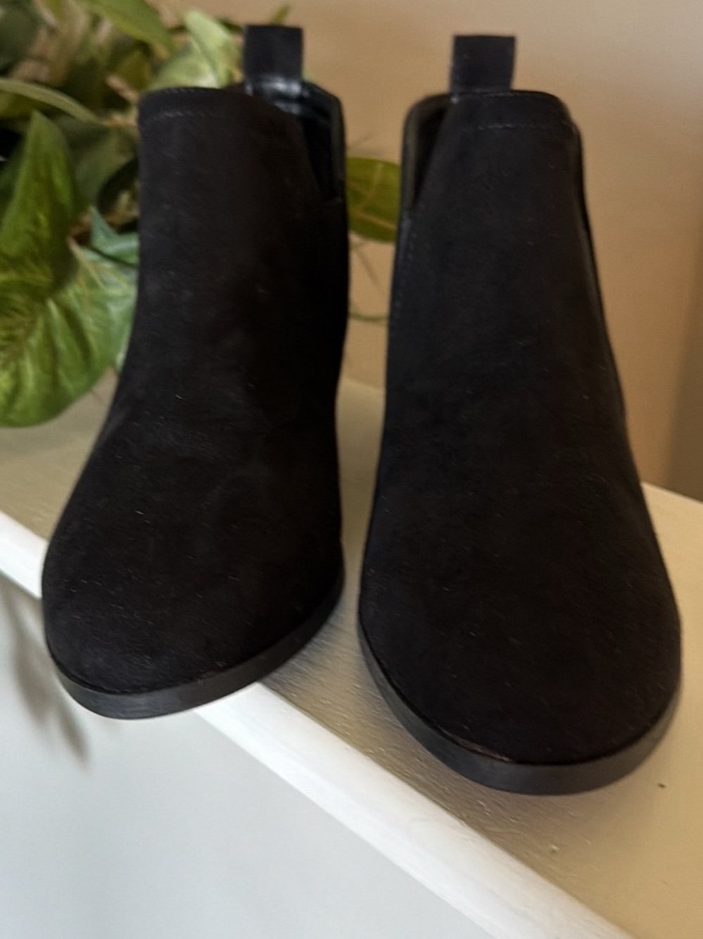 Madden Girl Black Suede Chelsea Ankle Booties